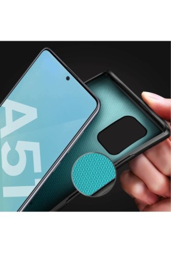 Cover originale Samsung in silicone Soft Touch - Nero per Samsung Galaxy A51