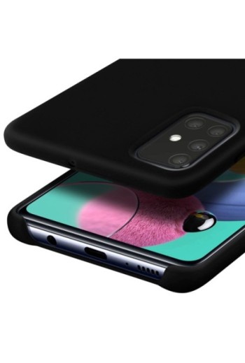 Cover originale Samsung in silicone Soft Touch - Nero per Samsung Galaxy A51
