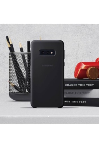 Cover originale Samsung in Silicone con finitura Soft Touch - Nero per Samsung Galaxy S10e