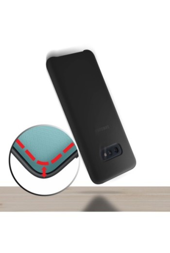 Cover originale Samsung in Silicone con finitura Soft Touch - Nero per Samsung Galaxy S10e