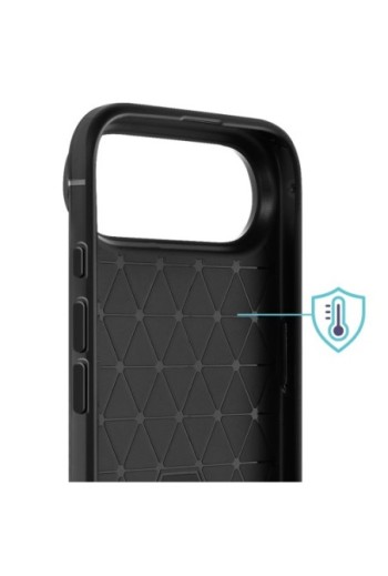 Cover Carbonio iPhone Air Silicone Morbido - Enviro Nero
