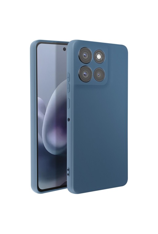 Cover Silicone Morbida Motorola Moto G86 e G86 Power con Protezione Fotocamera - Blu