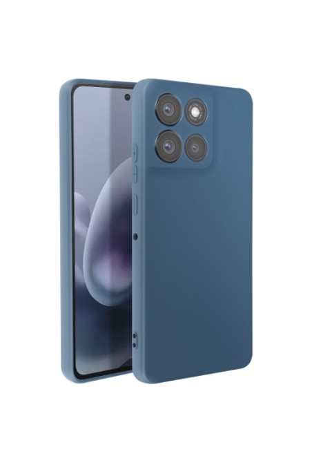 Cover Silicone Morbida Motorola Moto G86 e G86 Power con Protezione Fotocamera - Blu
