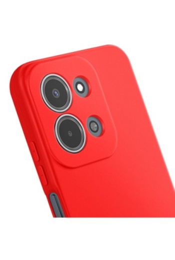 Custodia in silicone con fotocamera protetta per Xiaomi Redmi 15C - Rossa
