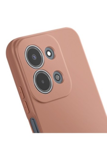 Custodia in silicone con fotocamera protetta per Xiaomi Redmi 15C - Rosa cipria