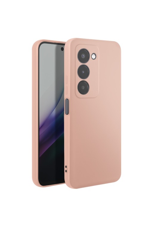 Custodia in silicone con fotocamera protetta per Xiaomi Redmi 15 5G - Rosa cipria