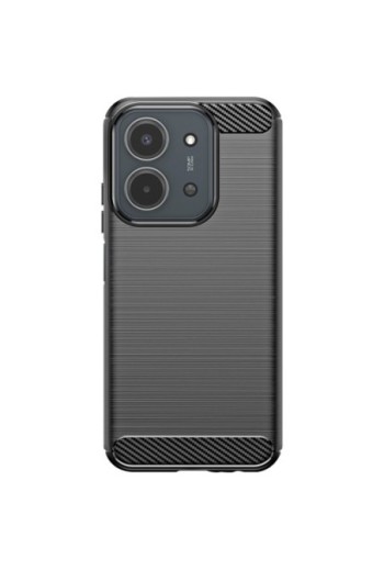 Cover Silicone Carbonio Antiurto p. Xiaomi Redmi 15C - Nero