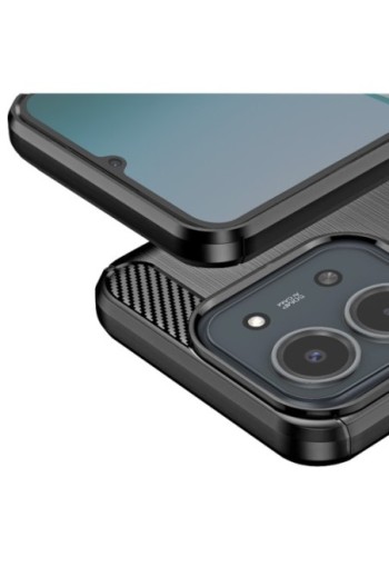 Cover Silicone Carbonio Antiurto p. Xiaomi Redmi 15C - Nero