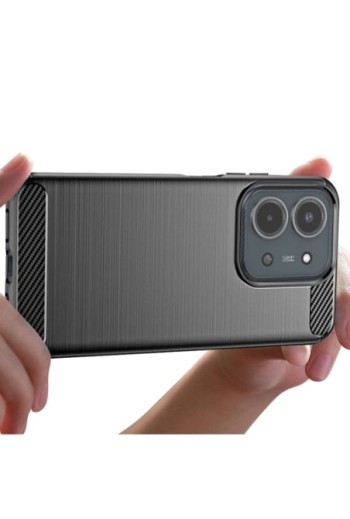 Cover Silicone Carbonio Antiurto p. Xiaomi Redmi 15C - Nero