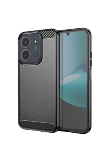 Cover Silicone Carbonio Antiurto p. Xiaomi Redmi 15C - Nero