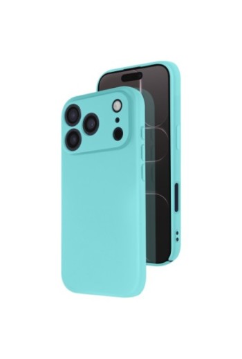 Cover semi-rigida Soft Touch per iPhone 17 Pro Max - Turchese