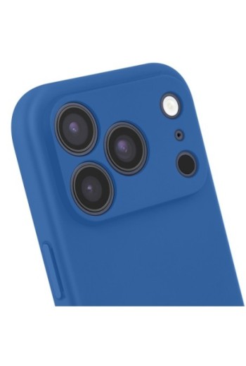 Cover semi-rigida Soft Touch per iPhone 17 Pro Max - Blu