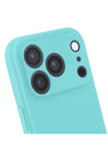 Cover semi-rigida Soft Touch per iPhone 17 Pro - Turchese