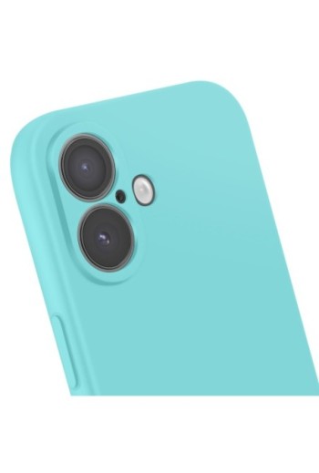 Cover in silicone Soft Touch per iPhone 17 - Turchese