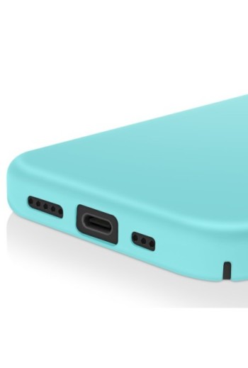 Cover in silicone Soft Touch per iPhone 17 - Turchese