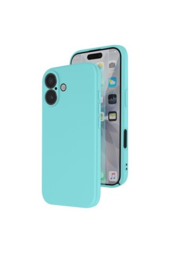 Cover in silicone Soft Touch per iPhone 17 - Turchese