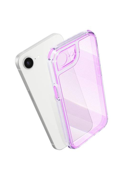 Cover iPhone 16e bi-materiale antiurto - Viola