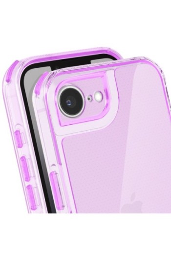 Cover iPhone 16e bi-materiale antiurto - Viola