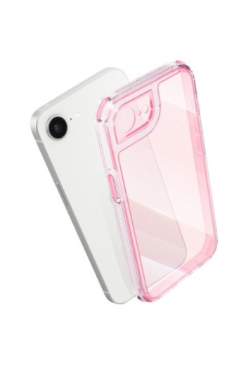 Cover iPhone 16e bi-materiale antiurto - Rosa