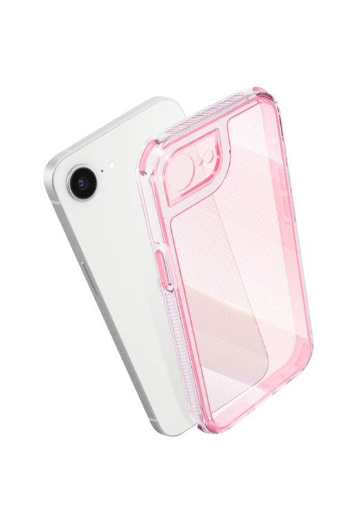 Cover iPhone 16e bi-materiale antiurto - Rosa
