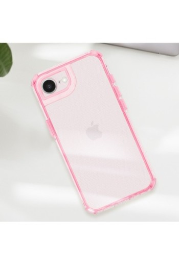 Cover iPhone 16e bi-materiale antiurto - Rosa