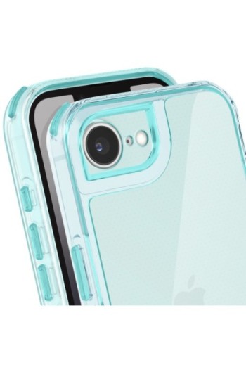 Cover iPhone 16e bi-materiale antiurto - Verde