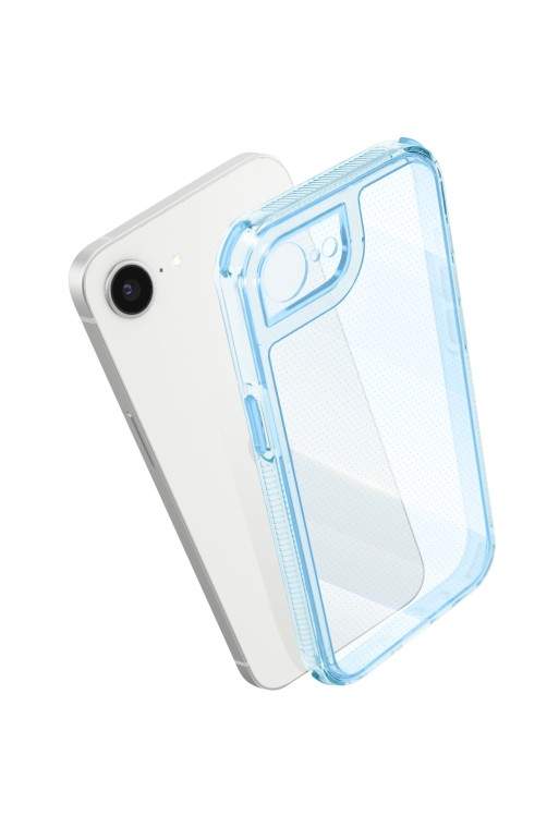 Cover iPhone 16e bi-materiale antiurto - Blu