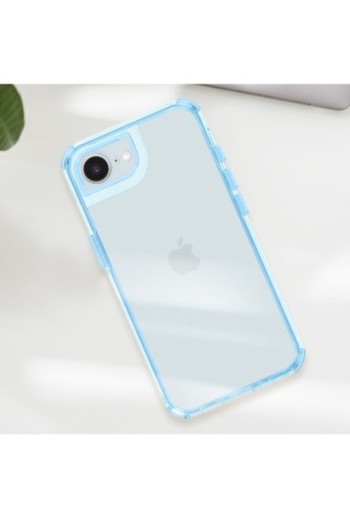 Cover iPhone 16e bi-materiale antiurto - Blu