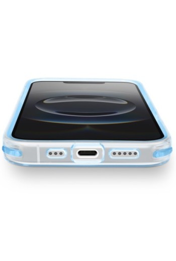 Cover iPhone 16e bi-materiale antiurto - Blu