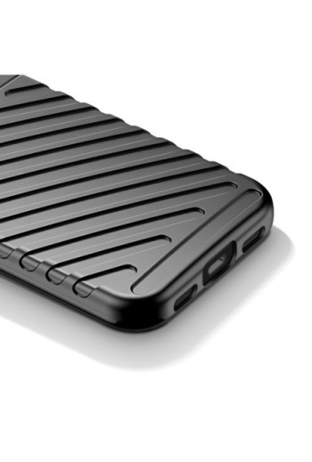 Custodia in silicone con design a righe Thunder Series nera per Google Pixel 10 e Pixel 10 Pro