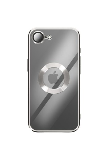 Custodia in Silicone iPhone 16e - Bordo Cromato Argento