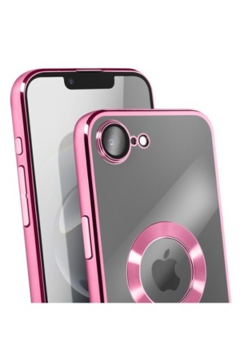 Custodia in Silicone iPhone 16e - Bordo Cromato Rosa