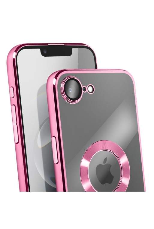 Custodia in Silicone iPhone 16e - Bordo Cromato Rosa