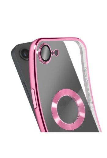 Custodia in Silicone iPhone 16e - Bordo Cromato Rosa