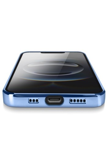 Custodia in Silicone iPhone 16e - Bordo Cromato Blu