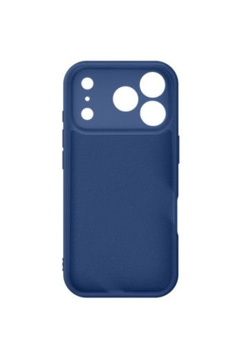 Cover in Silicone Soft Touch per iPhone 17 Pro - Blu Scuro
