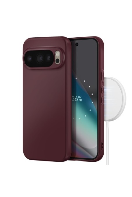 Cover Pixelsnap in Silicone Soft Touch Opaca p. Google Pixel 10 e Pixel 10 Pro Bordeaux