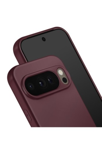 Cover Pixelsnap in Silicone Soft Touch Opaca p. Google Pixel 10 e Pixel 10 Pro Bordeaux