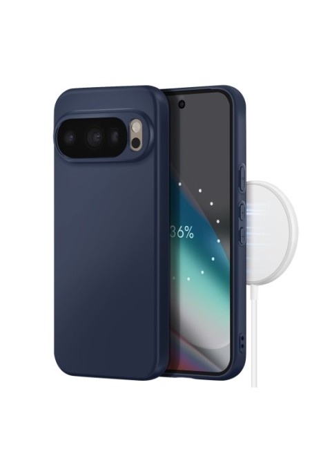 Cover Pixelsnap in Silicone Soft Touch Opaca p. Google Pixel 10 e Pixel 10 Pro Blu Notte