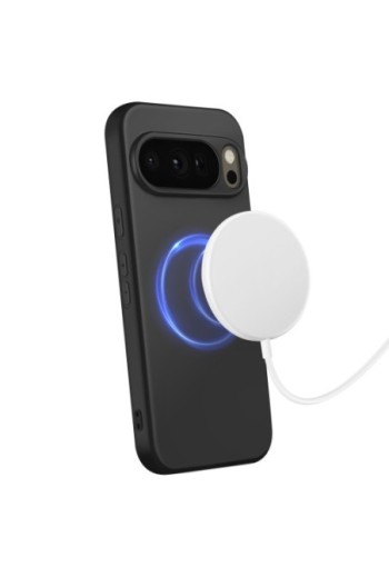Cover Pixelsnap in Silicone Soft Touch Opaca p. Google Pixel 10 e Pixel 10 Pro Nera