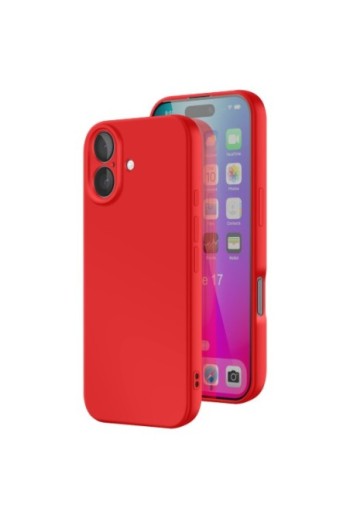 Cover in silicone Soft Touch per iPhone 17 - Rosso