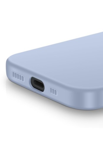 Cover in silicone Soft Touch per iPhone 17 - Blu Lavanda
