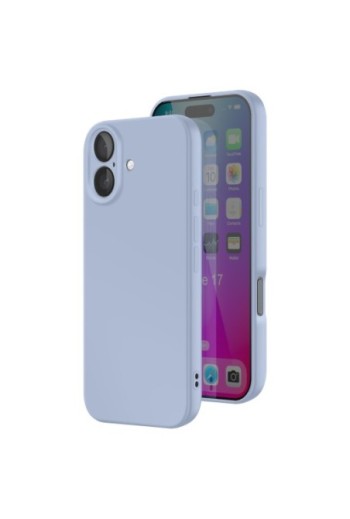 Cover in silicone Soft Touch per iPhone 17 - Blu Lavanda