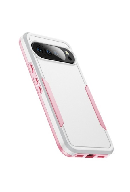 Cover Anti-shock per Google Pixel 10 e Pixel 10 Pro - Protezione Certificata Norma Militare Bianca e Rosa