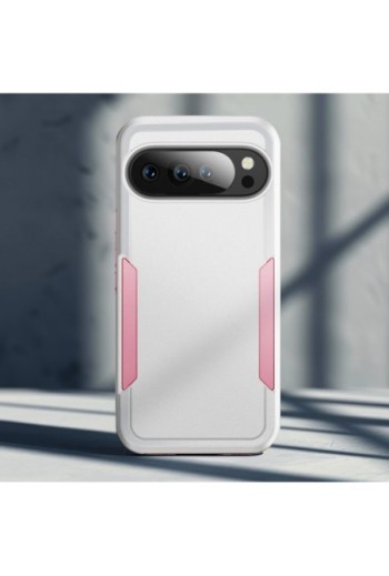 Cover Anti-shock per Google Pixel 10 e Pixel 10 Pro - Protezione Certificata Norma Militare Bianca e Rosa