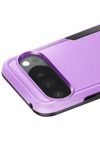 Cover Anti-shock per Google Pixel 10 e Pixel 10 Pro - Protezione Certificata Norma Militare Viola e Nera