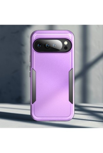 Cover Anti-shock per Google Pixel 10 e Pixel 10 Pro - Protezione Certificata Norma Militare Viola e Nera