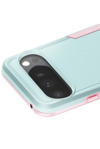 Cover Anti-shock per Google Pixel 10 e Pixel 10 Pro - Protezione Certificata Norma Militare Turchese e Rosa