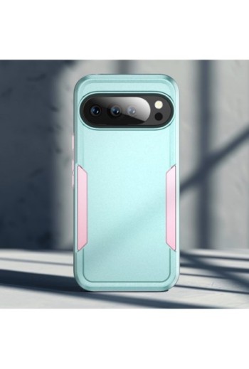 Cover Anti-shock per Google Pixel 10 e Pixel 10 Pro - Protezione Certificata Norma Militare Turchese e Rosa