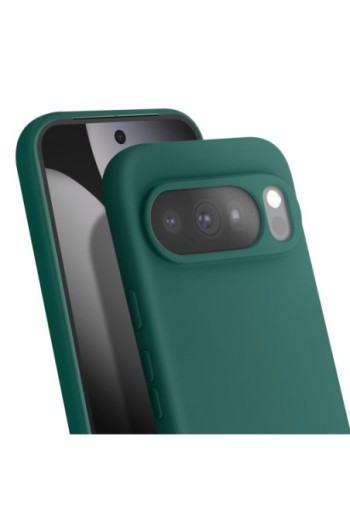 Custodia Soft Touch Google Pixel 10 Pro XL in silicone morbido - verde scuro